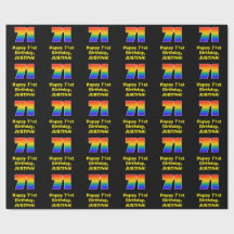 71:a födelsedag: Roligt, färgstark regnbåge inspir