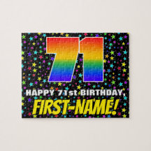 71:a födelsedag - Roligt, färgstark stjärna Fält M