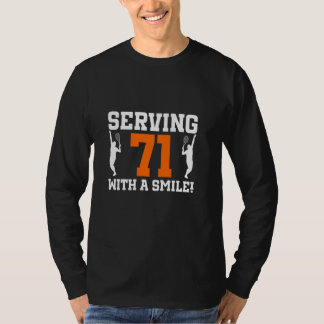 71:a födelsedag Tennis 71-åriga Gamla tennis Playe T Shirt