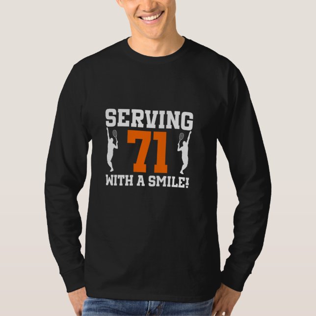71:a födelsedag Tennis 71-åriga Gamla tennis Playe T Shirt (Framsida)