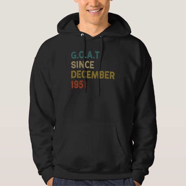71:a födelsedagen 71 år gammal get sedan december  hoodie (Framsida)