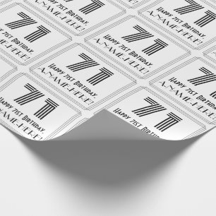 71:a födelsedagen: Art Deco Inspired Stil "71" + N Presentpapper