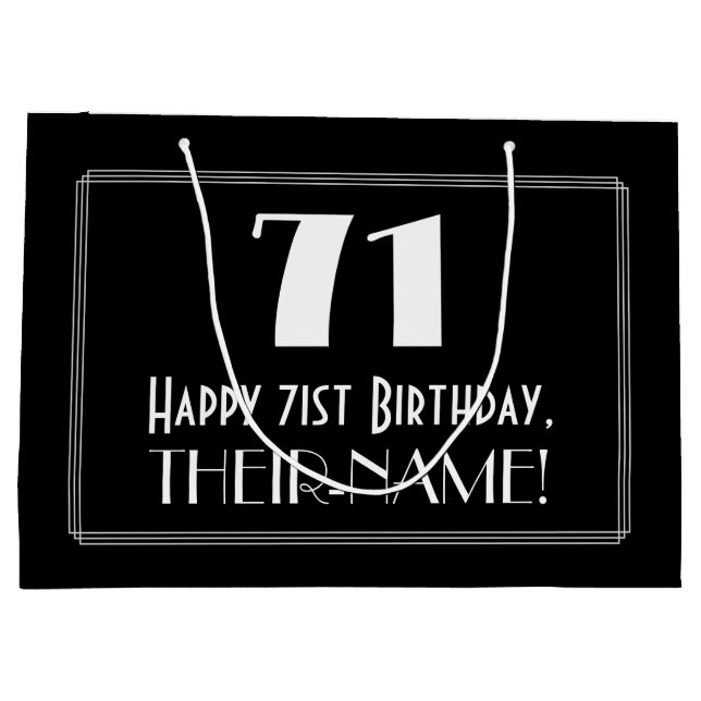 71:a födelsedagen: Art Deco Inspired Stil "71", Na (Baksidan)