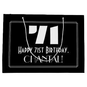 71:a födelsedagen ~ Art Deco Inspired Titta "71" +