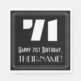 71:a födelsedagen: Art Deco Inspired Titta "71" + Pappersservett