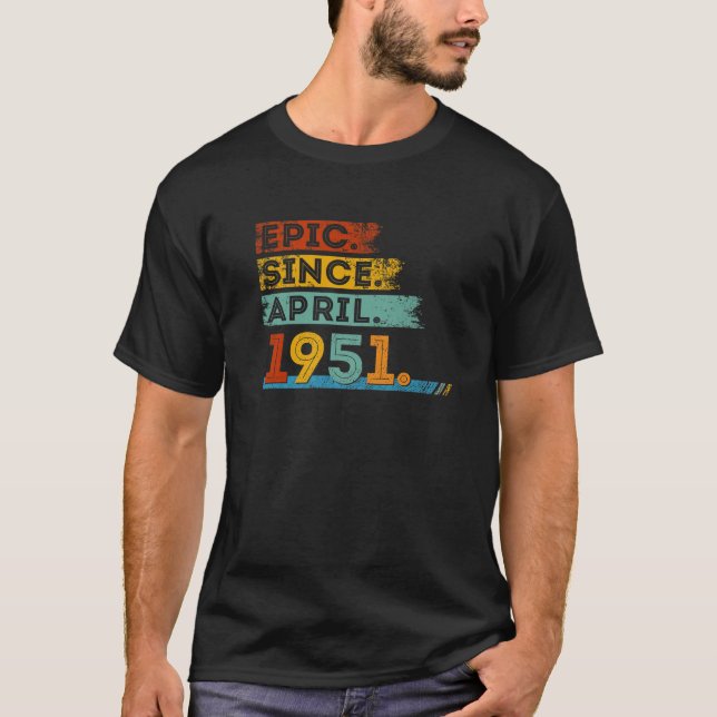 71:a födelsedagen för 71 år sedan april 1995 t shirt (Framsida)