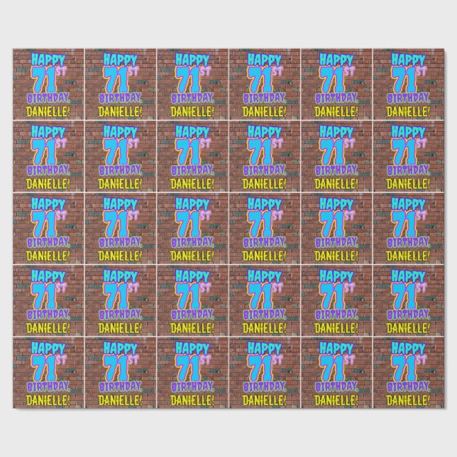 71:a födelsedagen: Roligt, Urban Graffiti Inspired Presentpapper (Seam)