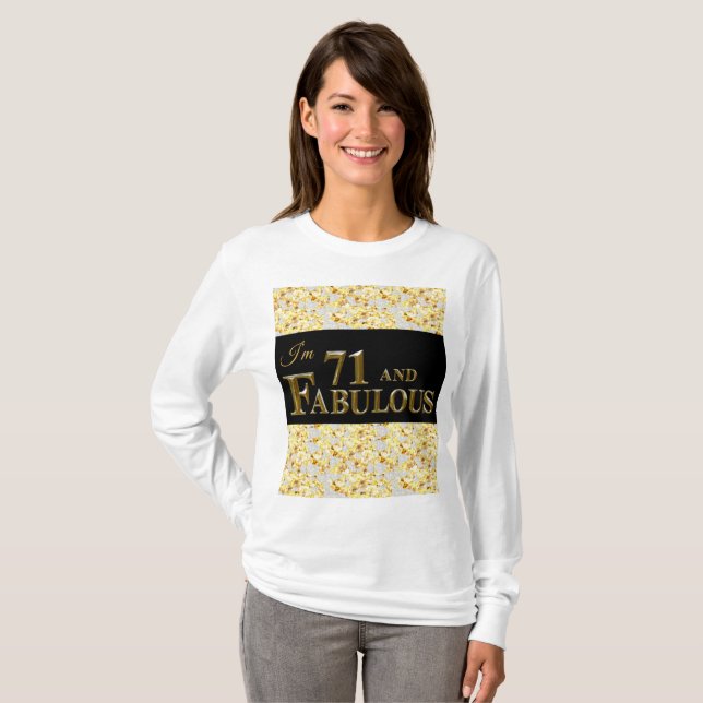 71:a födelsedagen t shirt (Hel framsida)