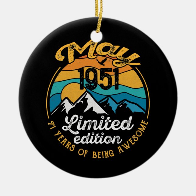 71:a födelsedagspresent 71 år gammal Fantastisk se Julgransprydnad Keramik (Framsidan)