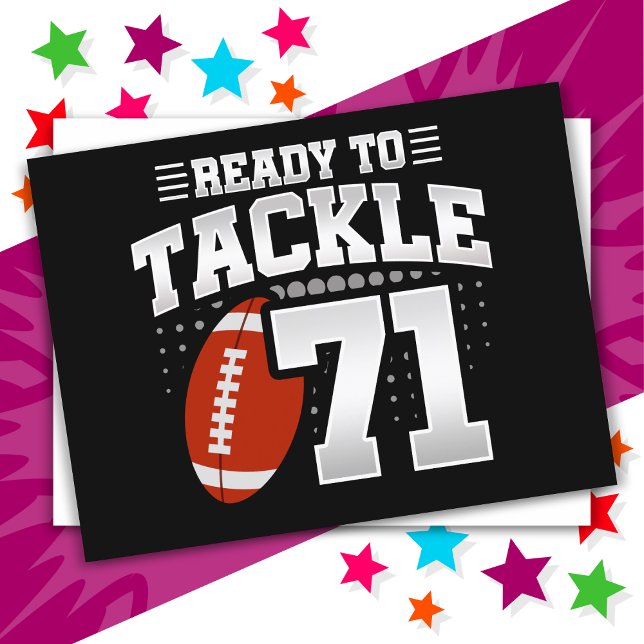 71 år gammal tackle fotbollsfest 71-årsdag vykort (Skapare uppladdad)