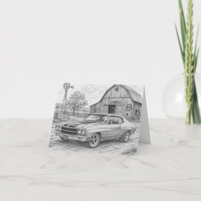 71 Chevelle Välkomstkort Tack Kort (Framsida)