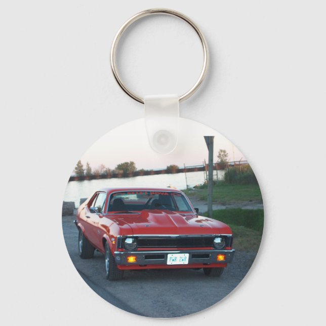 "71 Chevrolet Nova SS-nyckelkedja Nyckelring (Framsida)