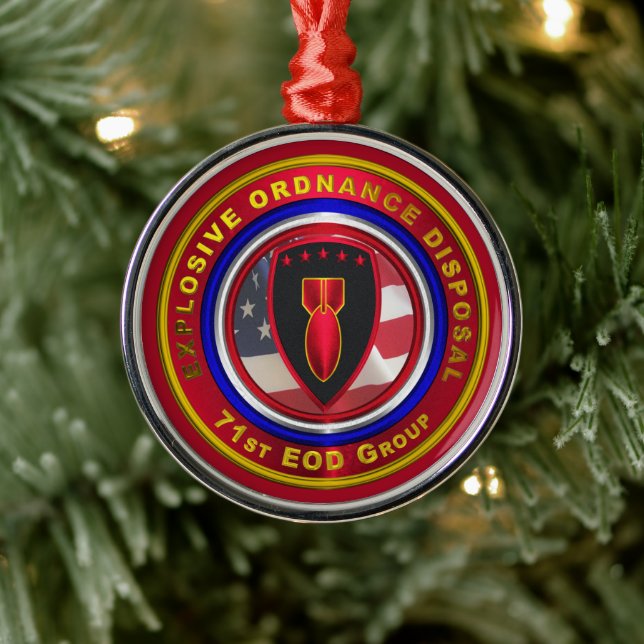 71:e EOD-GRUPPEN Jul Julgransprydnad Metall (Träd)