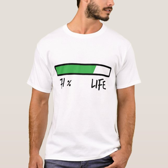 71 % LIFE Lung 50-71 Year Old Shirt 71 Birthday T (Framsida)