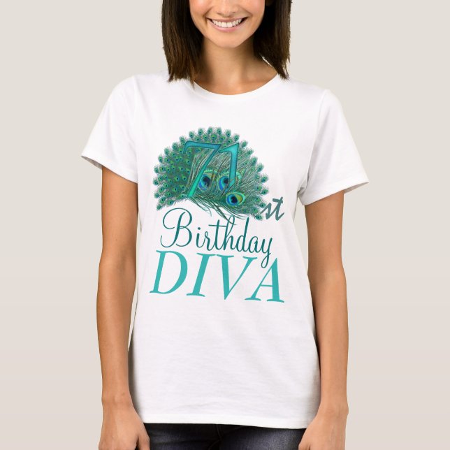 71st FödelsedagDivaskjortor Tee Shirt (Framsida)