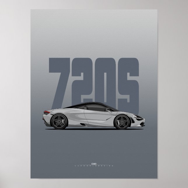 720S Supercar-Poster - Blade Silver Poster (Framsidan)