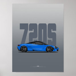 720S Supercar-Poster - Blue Poster