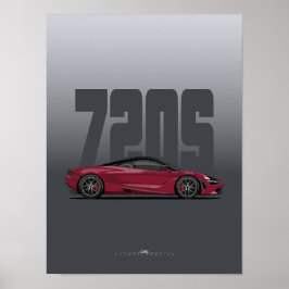 720S Supercar Poster - Memphis Red
