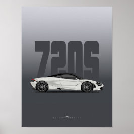 720S Supercar-Poster - vit Poster