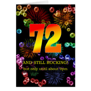72:a födelsedag fortfarande hälsningskort