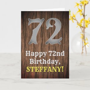 72:a födelsedag: Land Western Inspired Titta, Namn Kort