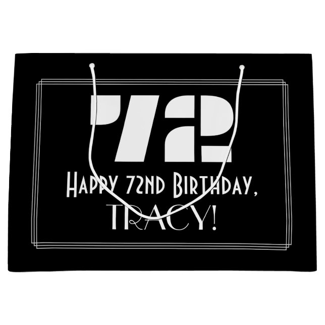 72:a födelsedagen ~ Art Deco Inspired Titta "72" + (Framsidan)