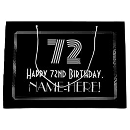 72:a födelsedagen - Art Deco Inspired Titta "72" o