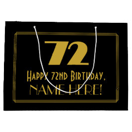 72:a födelsedagen - Art Deco Inspired Titta "72" o