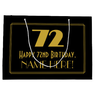 72:a födelsedagen - Art Deco Inspired Titta "72" o