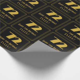 72:a födelsedagen - Art Deco Inspired Titta "72" o Presentpapper