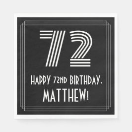 72:a födelsedagen: Art Deco Inspired Titta "72" + Pappersservett
