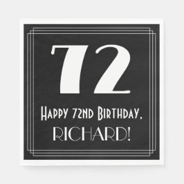 72:a födelsedagen ~ Art Deco Inspired Titta "72", Pappersservett