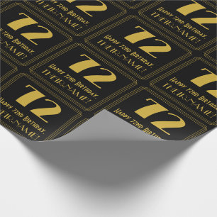 72:a födelsedagen ~ Art Deco Inspired Titta "72", Presentpapper
