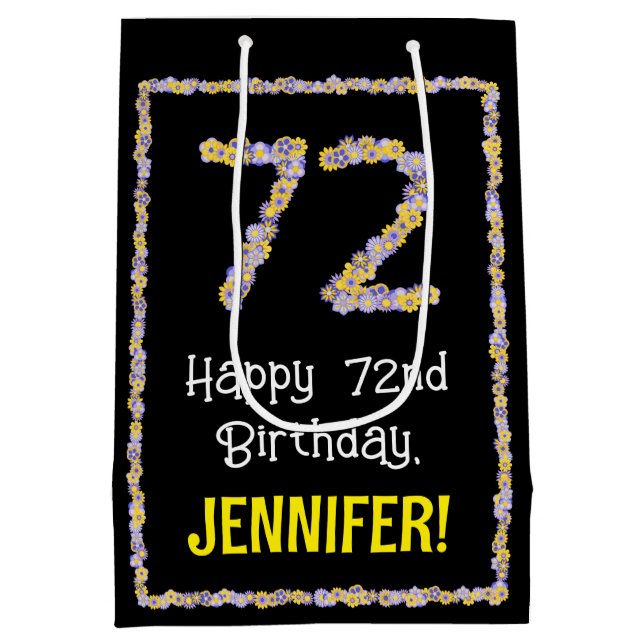 72:a födelsedagen: Blommigt Flowers Number, eget n (Baksidan)