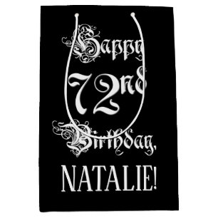 72:a födelsedagen: Finare, Elegant, skript + eget 