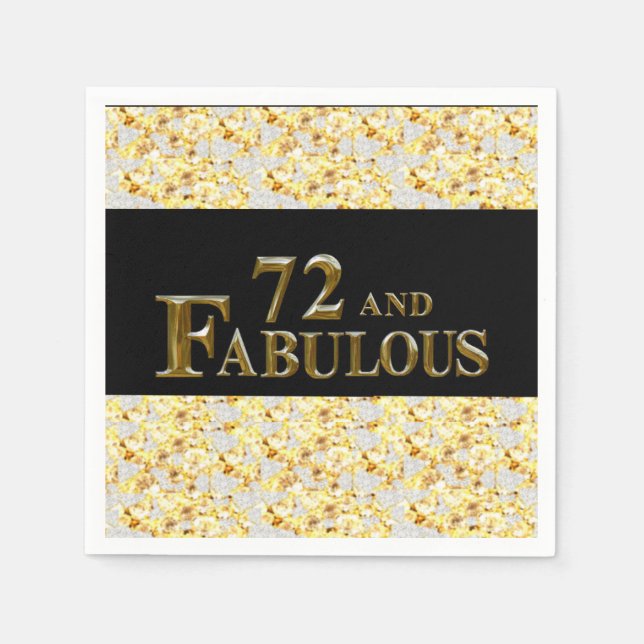 72:a födelsedagen pappersservett (Framsidan)