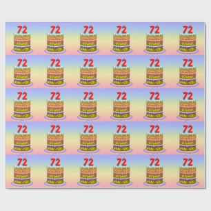 72:a födelsedagen: Roligt Cake and Candles + Anpas Presentpapper