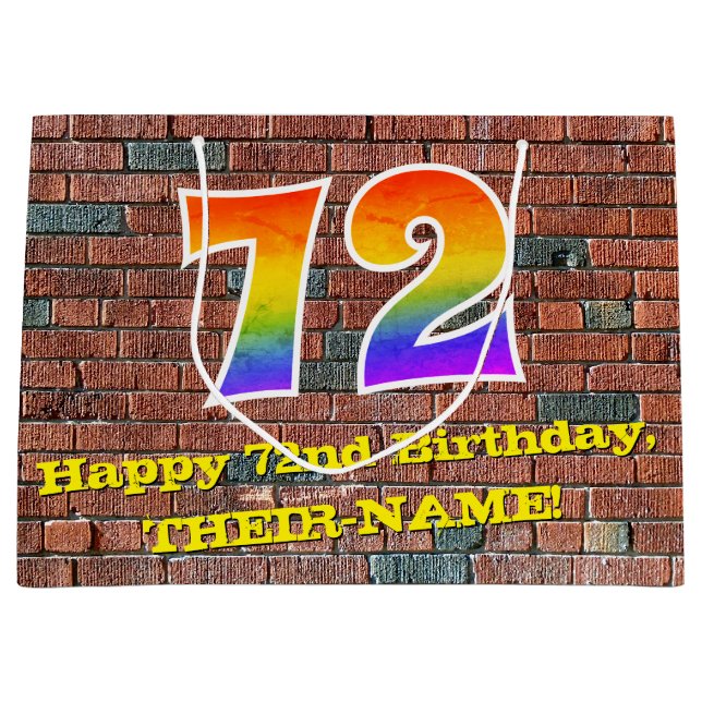 72:a födelsedagen: Roligt, Graffiti-Inspired Rainb (Framsidan)