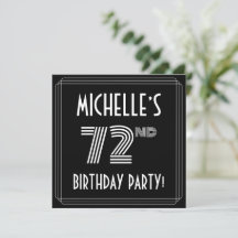 72:a Födelsedagsfesten: Art Deco Stil med eget nam