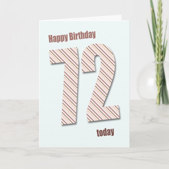 72:a födelsedagskort kort (Framsida)