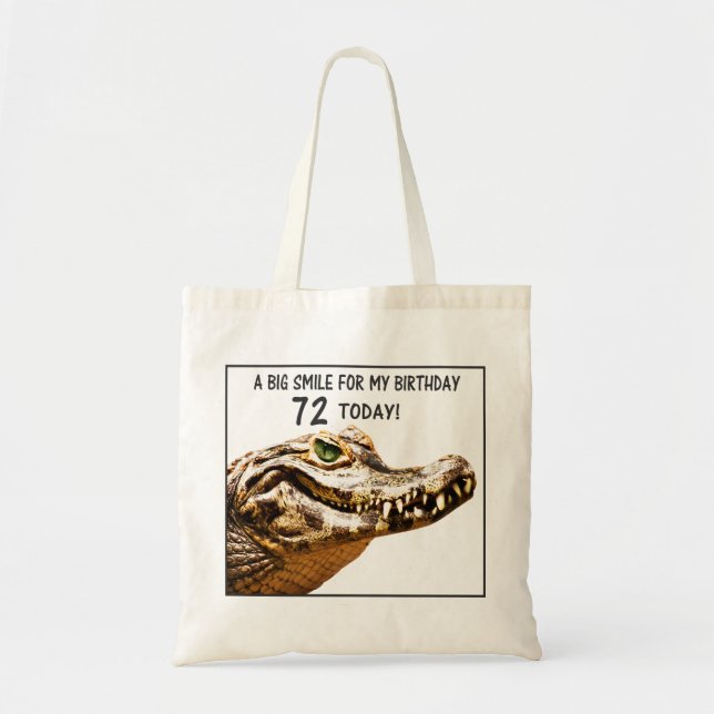 72:a födelsedagstidningen Alligator Smile Tygkasse (Framsidan)