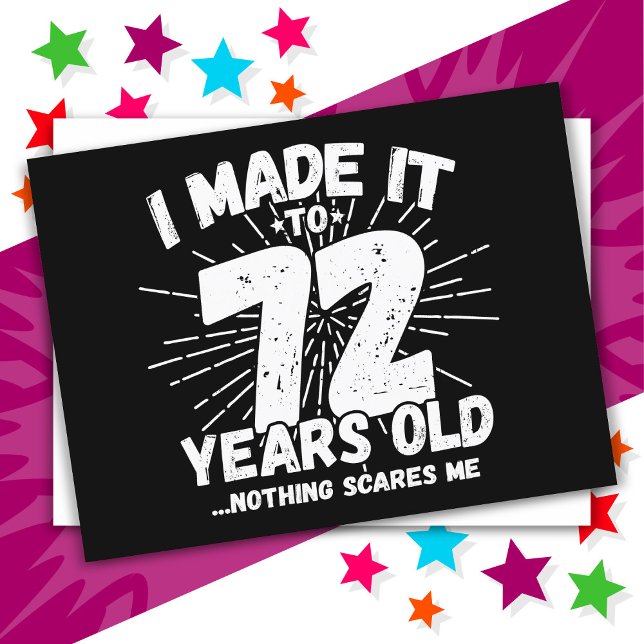 72 år gammal sarkastisk meme rolig 72-årsdag vykort (Skapare uppladdad)