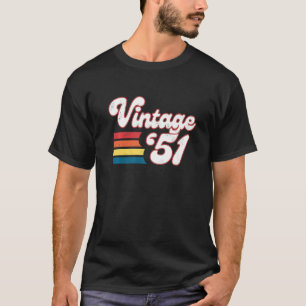 72 år gammal skjorta 72-årsdag Född 1951 kvinna T Shirt