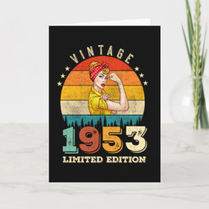 72-årig dag 1953 Vintage 72:a födelsedagen Kvinnor Kort