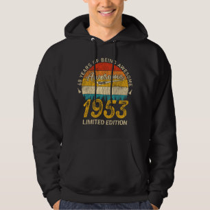 72-åriga 1953 års Retro Fantastisk 72:a födelsedag Hoodie