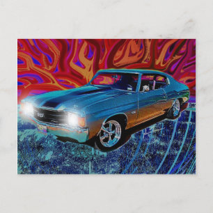 72 Chevy Chevelle-vykort Vykort
