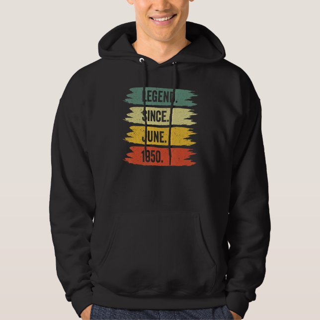 72: e födelsedagens retro- Vintage- legender födde Hoodie (Framsida)