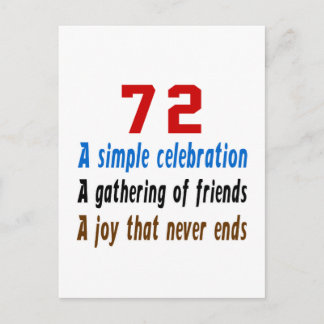 72 födelsedagskalender vykort