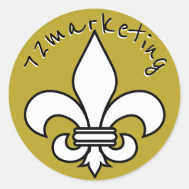 72 marknadsföring fleur de lis-etikett runt klistermärke
