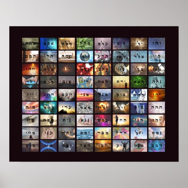 72 Namn av Gud Poster (Framsidan)